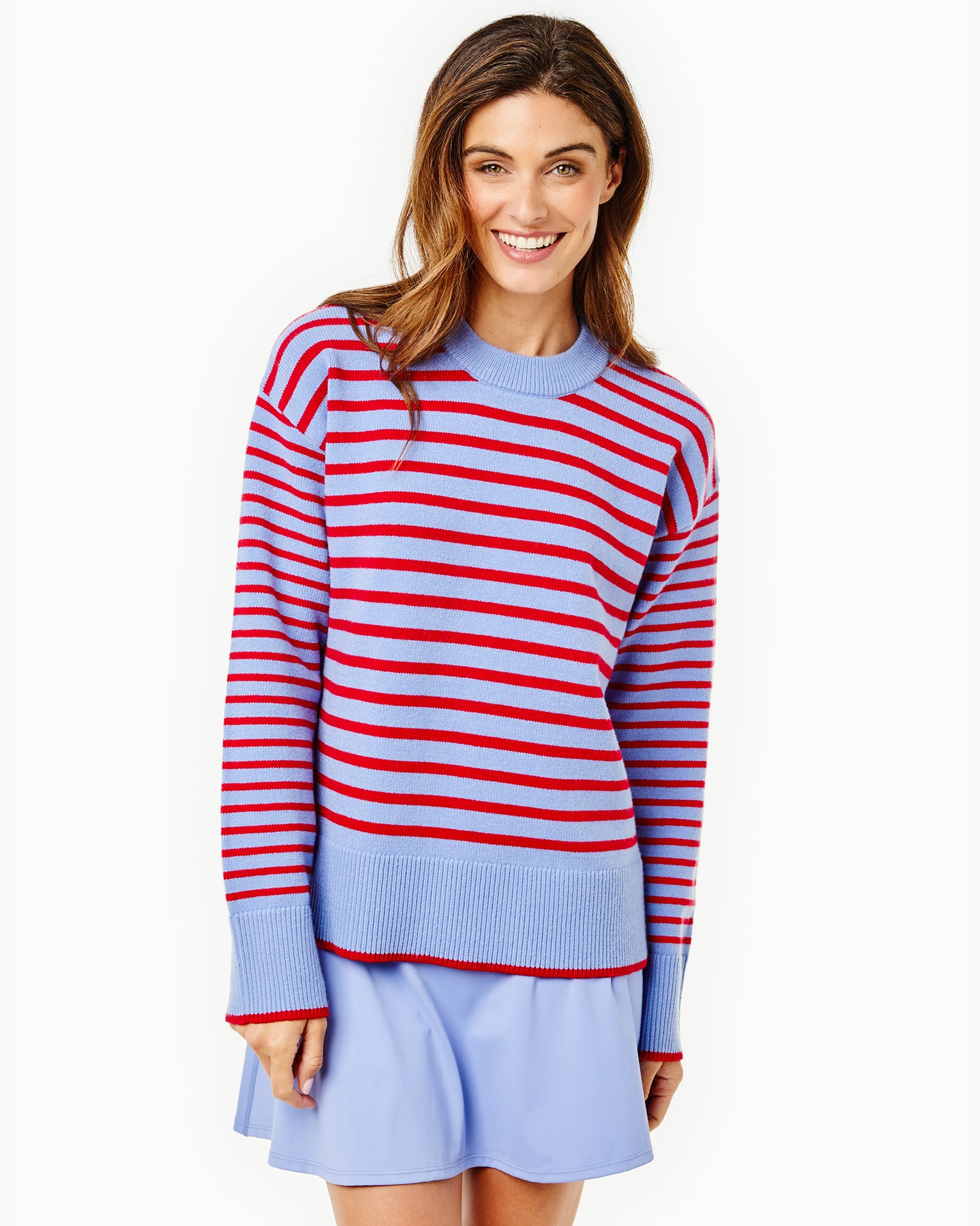 売れ筋商品|||チンティアンドパーカー ニット&セーター アウター レディース Women's Cotton Peanuts Racquet Club Sweater Pink Knit Carlyle Crewneck Sweater – Addison Bay®