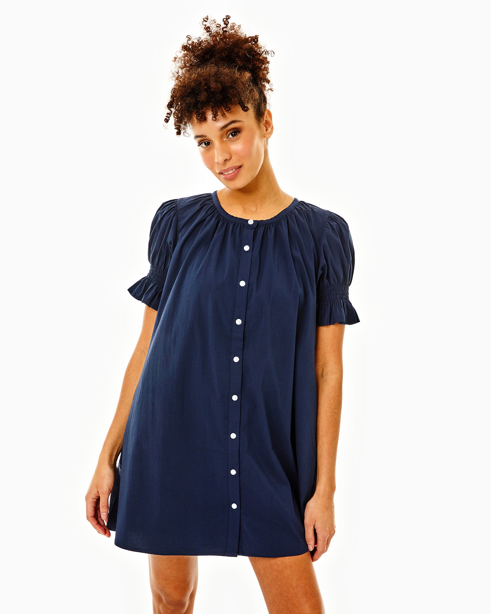 Cotton Poplin Short Sleeve Sailor Dress Addison Bay Cotton Poplin Short Sleeve Sailor Dress Addison Bay