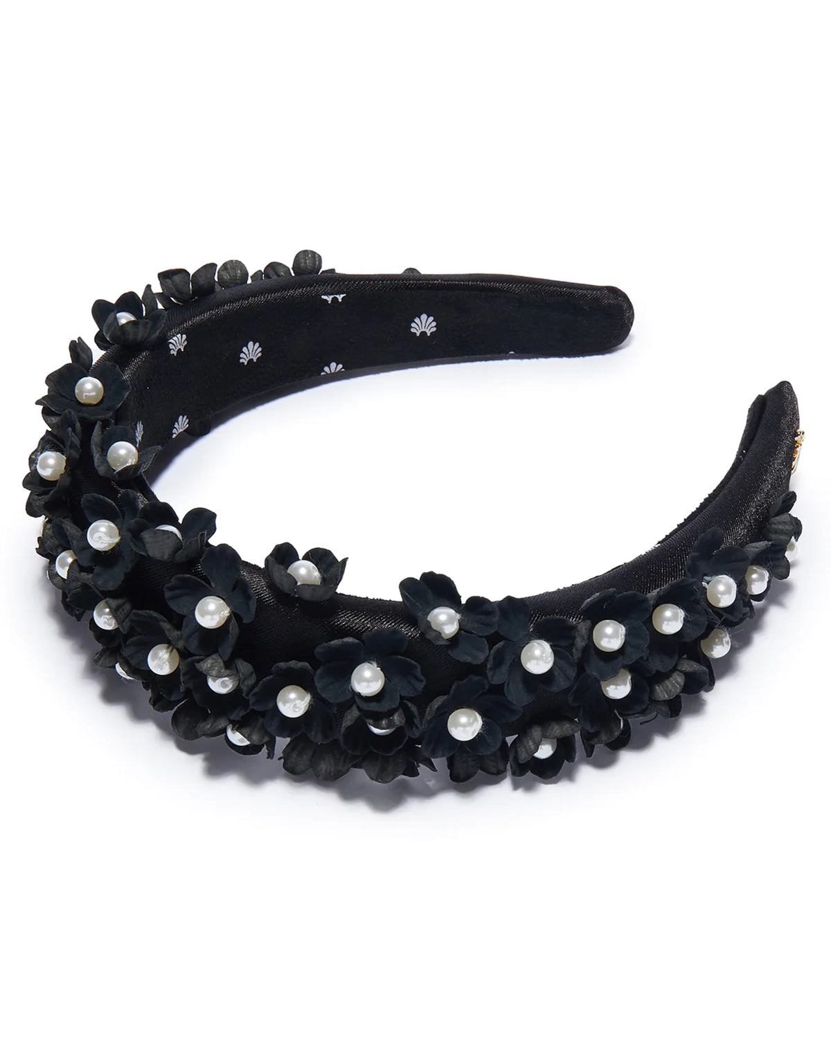 Black Velvet Jewel/Pearl Thin Headband – Caroline Gardner