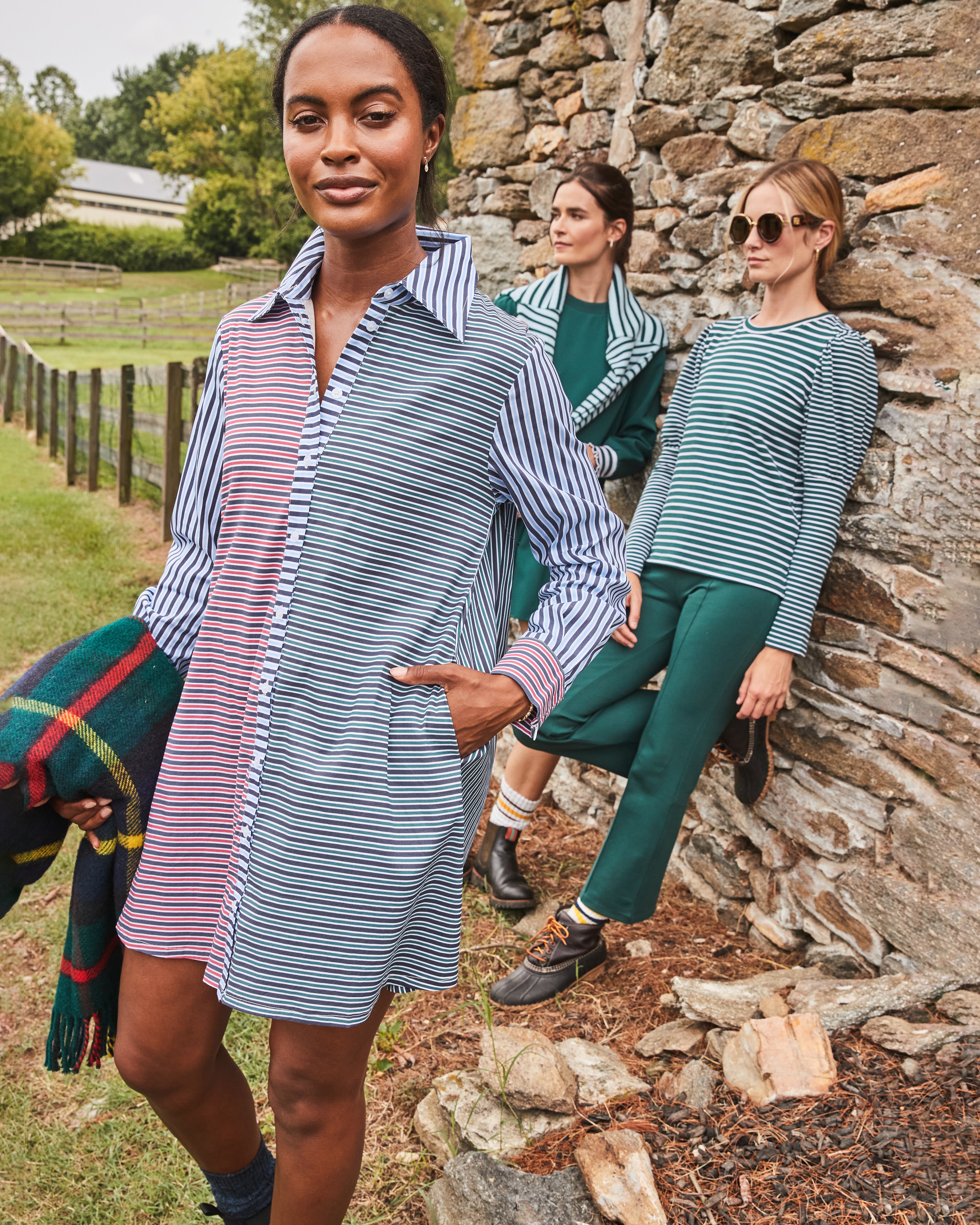 Cotton Poplin Bloom Shirt Dress upsell outfit image