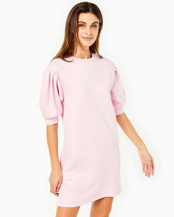 'On model product image of Soft Luxe Cedar Dress in Petal'