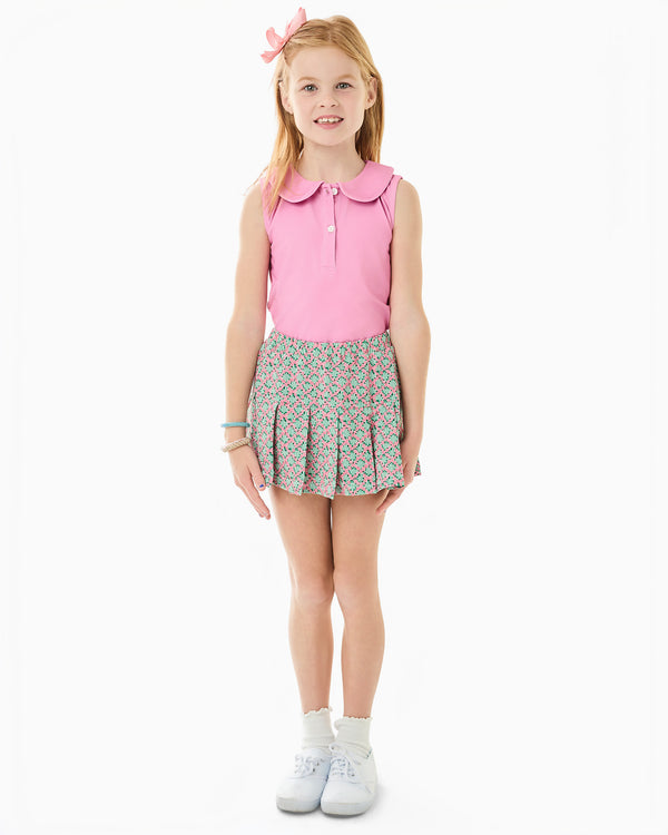 'On model product image of Charlotte Set X Cecil & Lou in Bubblegum/Bubblegum Floral Trellis'