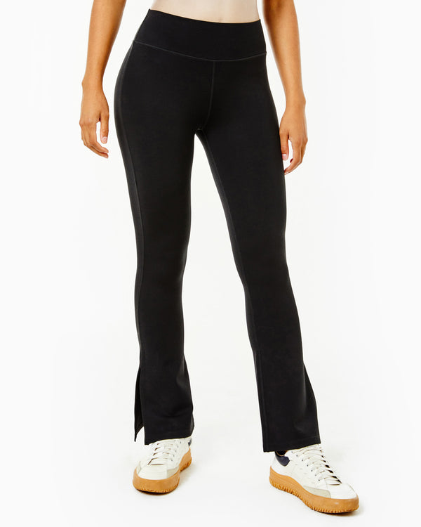 'On model product image of Ponte Colleen Pant in Black'