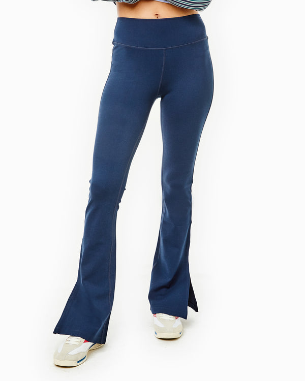 'On model product image of Ponte Colleen Pant in Navy'