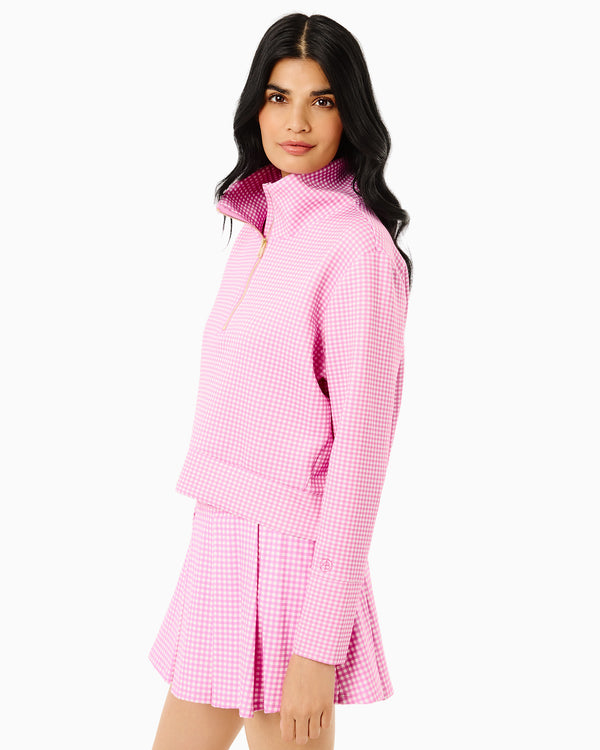 suiciDe ブラウス Women's Half Zip Cropped Pullover