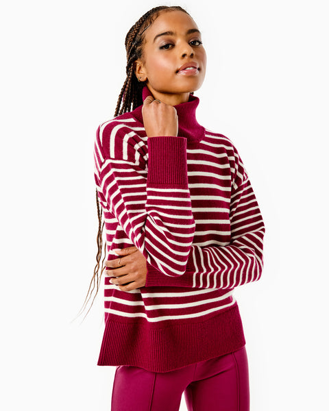 IRENE Triangle Logo Rn Ls Sweater レディース kittsweaterxmaryorton_burgundy