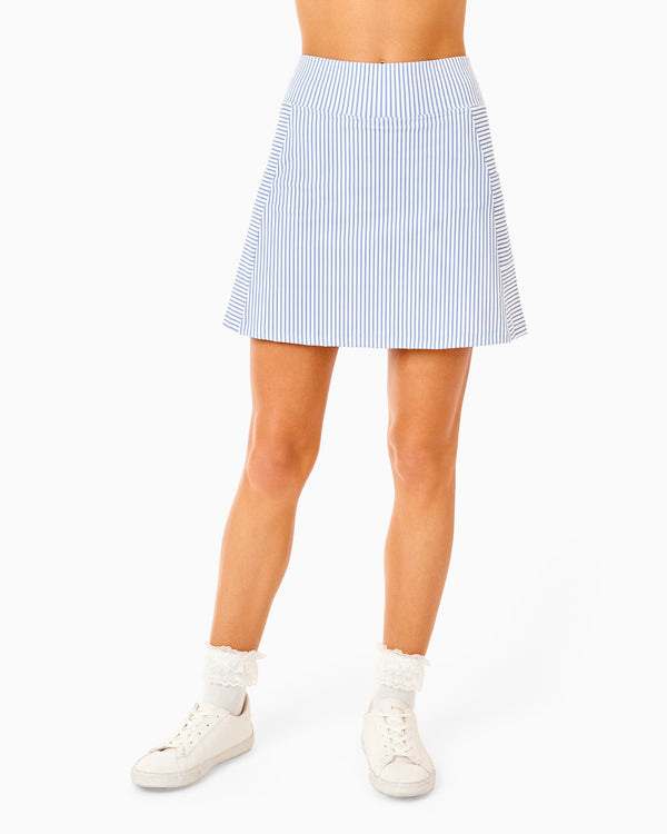 'On model product image of Smooth Sport Mayfair Sleeveless Top in Super White'