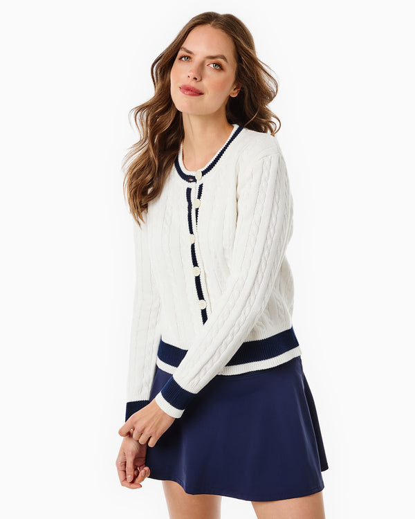 Cotton Cable Knit Oxford Cardigan Sweater – Addison Bay®