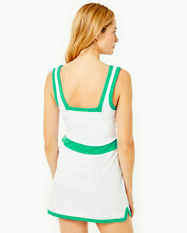 Addison Bay Smooth Sport Rally Active Dress in Super White/Cerulean-Final Sale | Medium - Dresses | Addison Bay Smooth Sport Rally Active Dress in Super White/Cerulean-Final Sale | Medium - Dresses |