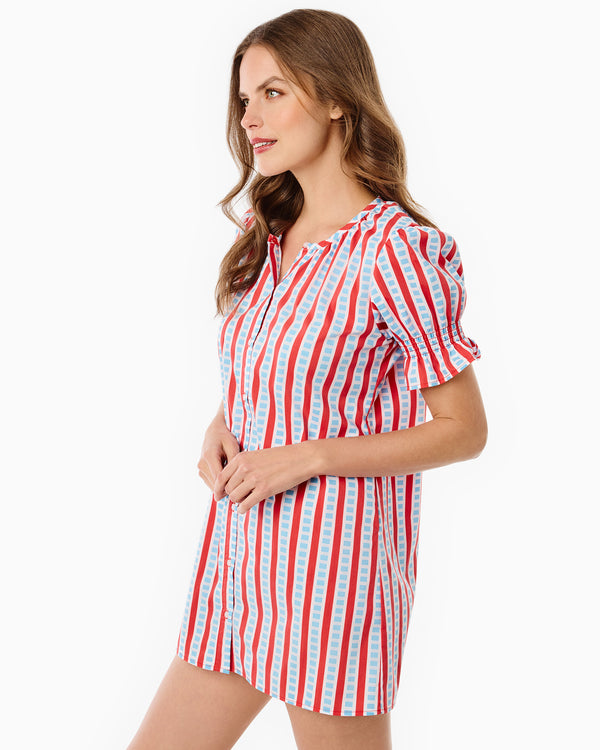open lace back dress Cotton Poplin Short Sleeve Sailor Dress – Addison Bay®