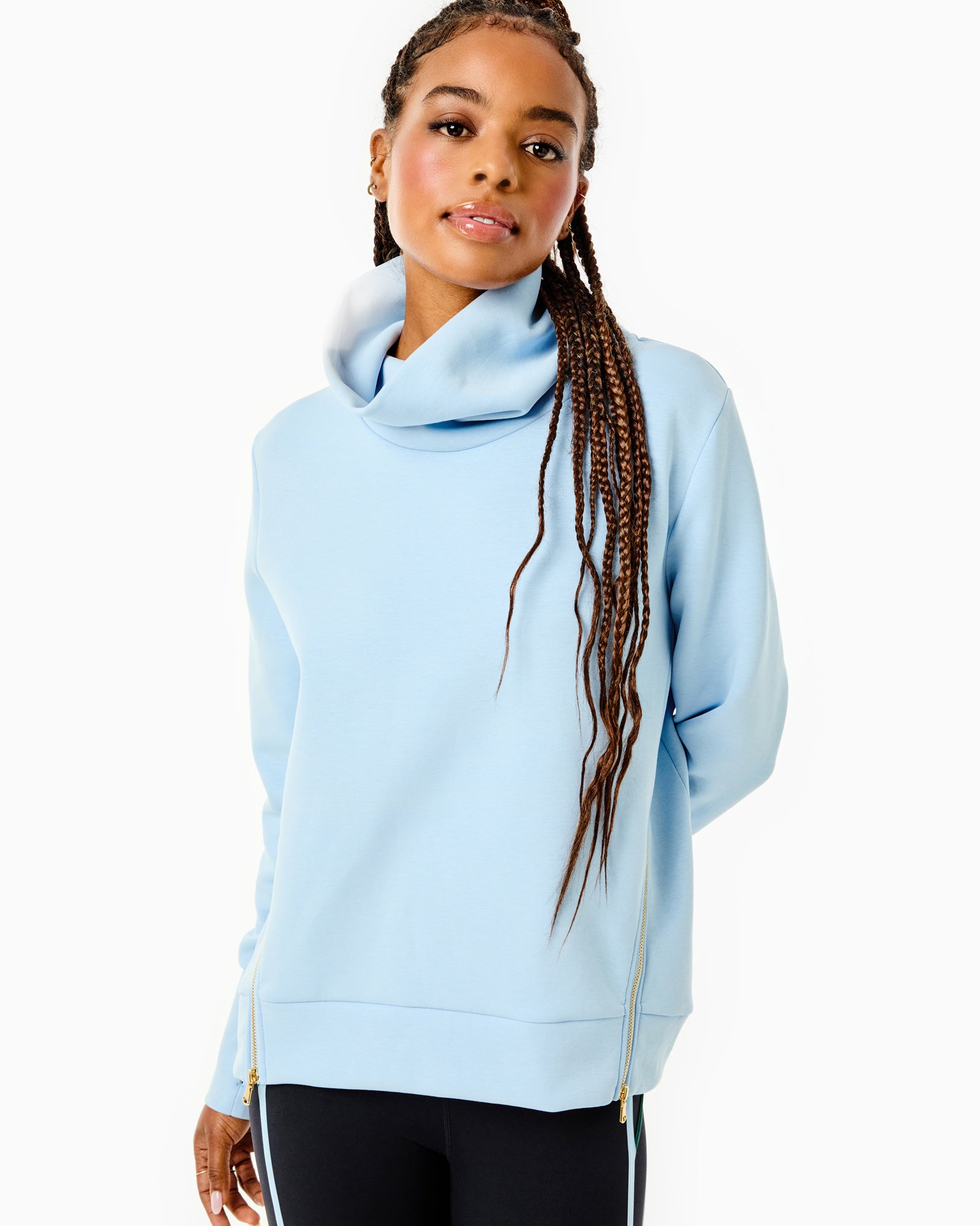 Polished Double Knit Zip Everyday Pullover featured product image