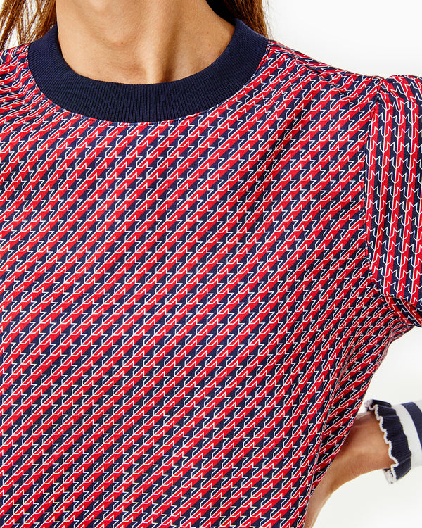 Addison Bay Active Crepe Vine Dress in Navy/Cherry Stars | X-Large - Dresses |