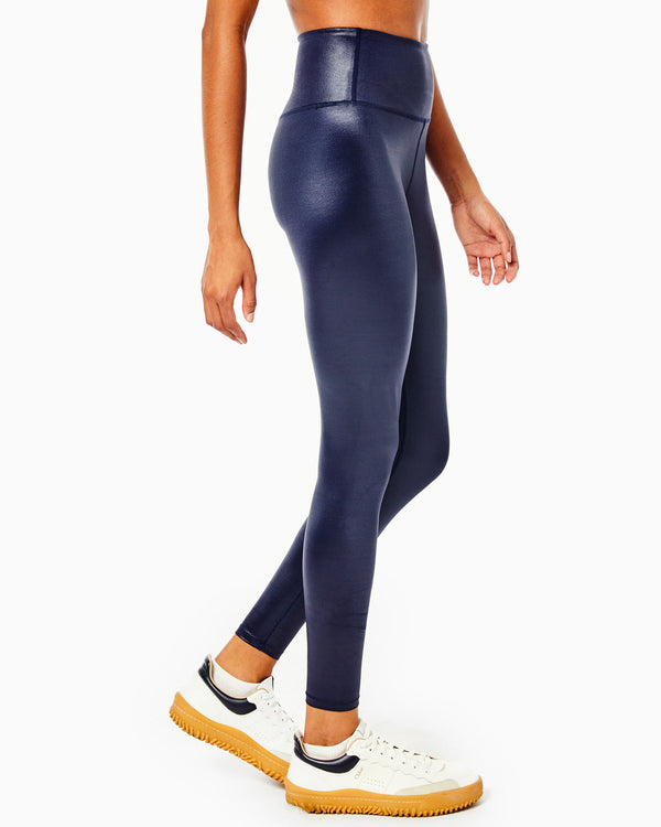 'On model product image of Sheen Luxe Addison Legging in Navy'