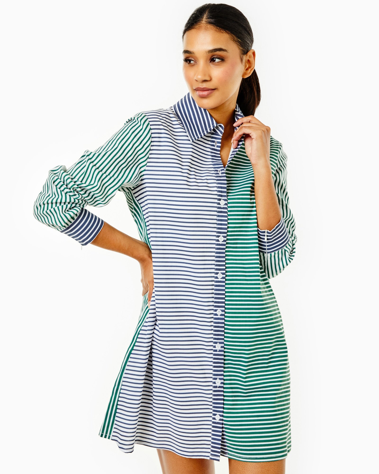 ワンピース ANDREADAMO SS22 SHIRT DRESS (ADSS22DR07258476_0476) Arden Shirt Dress | GUESS Factory