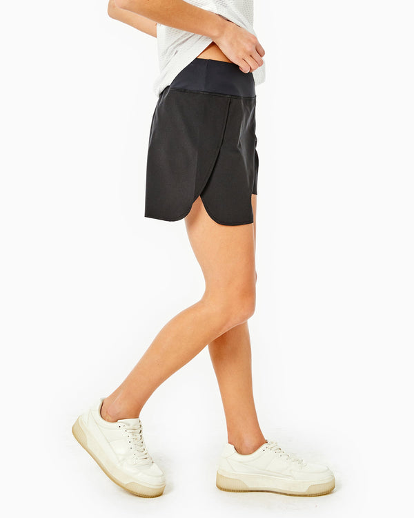 'On model product image of Sport Light Everyday Short in Black-Final Sale'