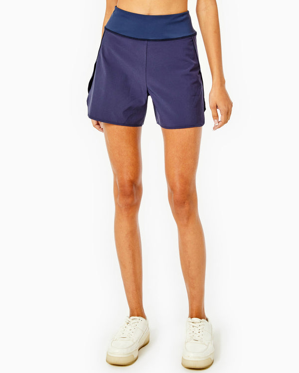 'On model product image of Sport Light Everyday Short in Navy-Final Sale'